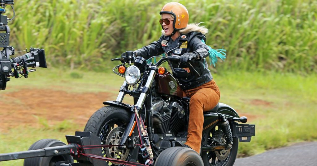 Katy Perry Harleys in Hawaii